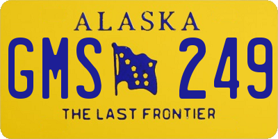 AK license plate GMS249