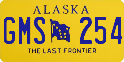 AK license plate GMS254