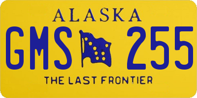 AK license plate GMS255