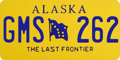 AK license plate GMS262