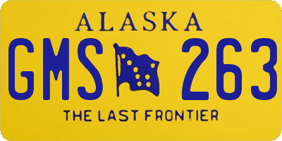 AK license plate GMS263