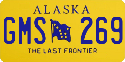 AK license plate GMS269
