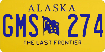 AK license plate GMS274