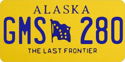 AK license plate GMS280