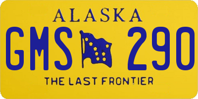 AK license plate GMS290