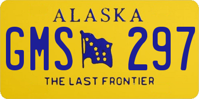 AK license plate GMS297