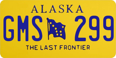 AK license plate GMS299