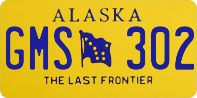 AK license plate GMS302