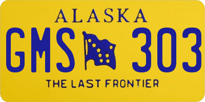 AK license plate GMS303