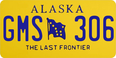 AK license plate GMS306
