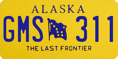 AK license plate GMS311