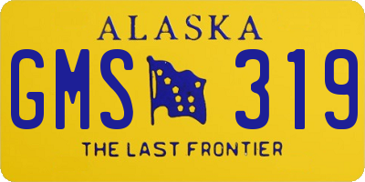 AK license plate GMS319
