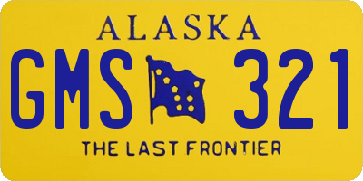AK license plate GMS321