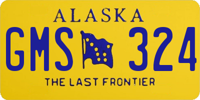 AK license plate GMS324