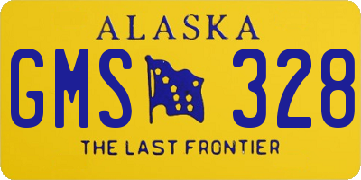 AK license plate GMS328