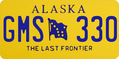 AK license plate GMS330