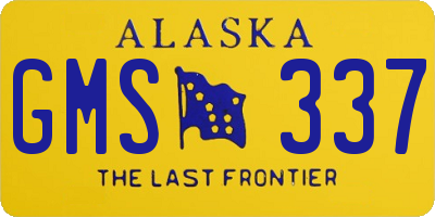 AK license plate GMS337