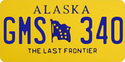 AK license plate GMS340