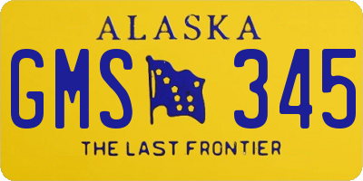 AK license plate GMS345