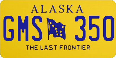 AK license plate GMS350