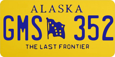 AK license plate GMS352