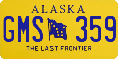 AK license plate GMS359