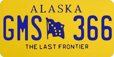 AK license plate GMS366