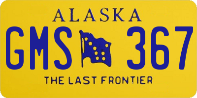 AK license plate GMS367