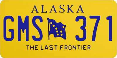 AK license plate GMS371