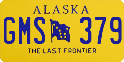 AK license plate GMS379