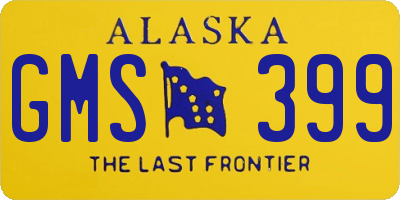 AK license plate GMS399