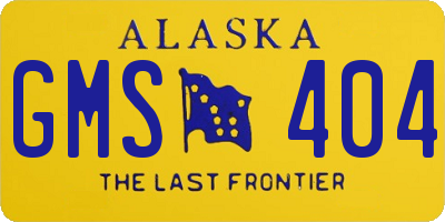 AK license plate GMS404