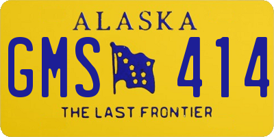 AK license plate GMS414
