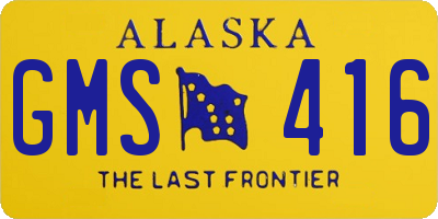 AK license plate GMS416