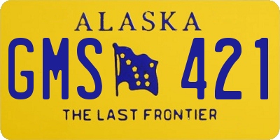 AK license plate GMS421