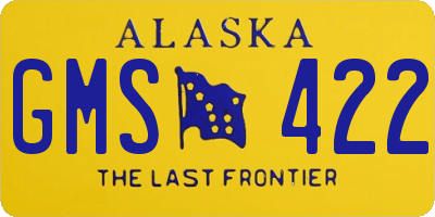 AK license plate GMS422