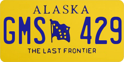 AK license plate GMS429