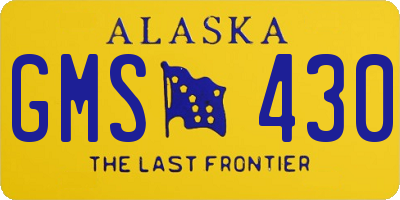 AK license plate GMS430