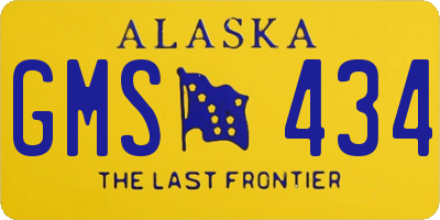 AK license plate GMS434