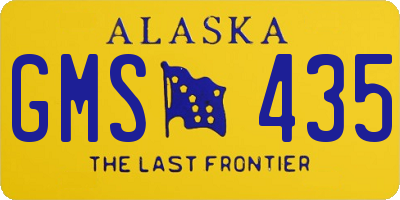 AK license plate GMS435