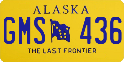 AK license plate GMS436