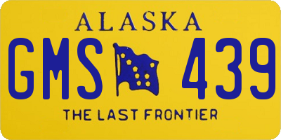 AK license plate GMS439