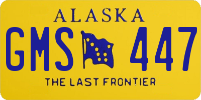 AK license plate GMS447
