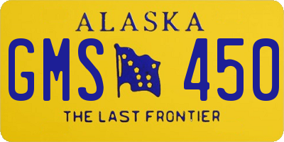 AK license plate GMS450