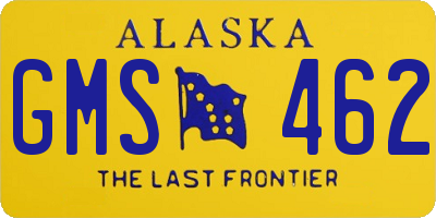 AK license plate GMS462
