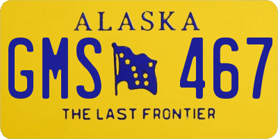 AK license plate GMS467