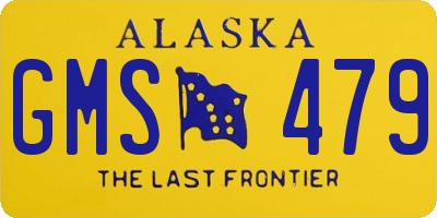 AK license plate GMS479