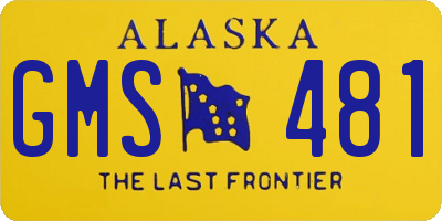 AK license plate GMS481
