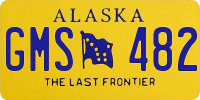 AK license plate GMS482