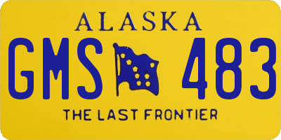 AK license plate GMS483